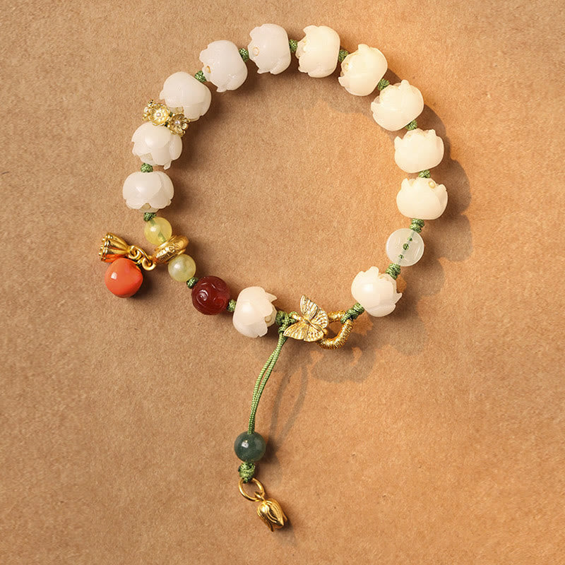 KarmaRipple's Authentic Bodhi Seed Lotus Pumpkin Bead Peace Balance Bracelet p10