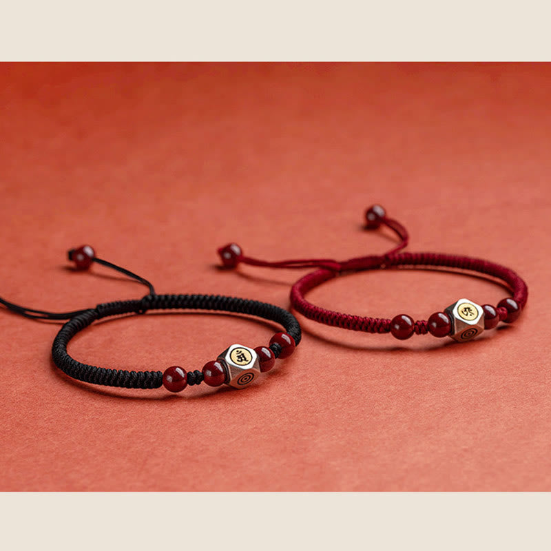 KarmaRipple's 925 Sterling Silver Chinese Zodiac Natal Buddha Cinnabar Calm Bracelet p25