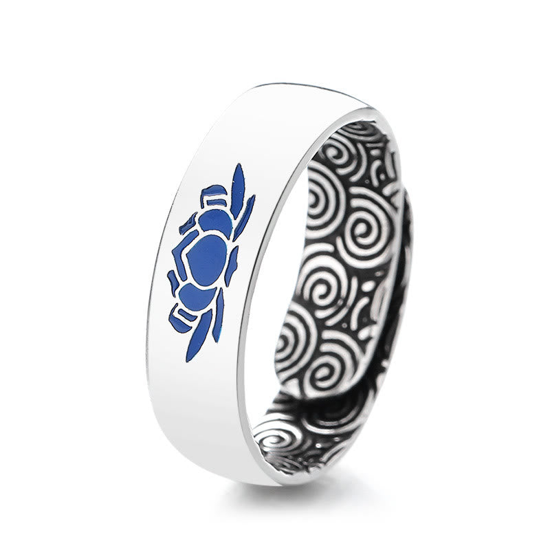 KarmaRipple's Tibetan Blue Lotus Auspicious Clouds Bronze Enlightenment Ring p4