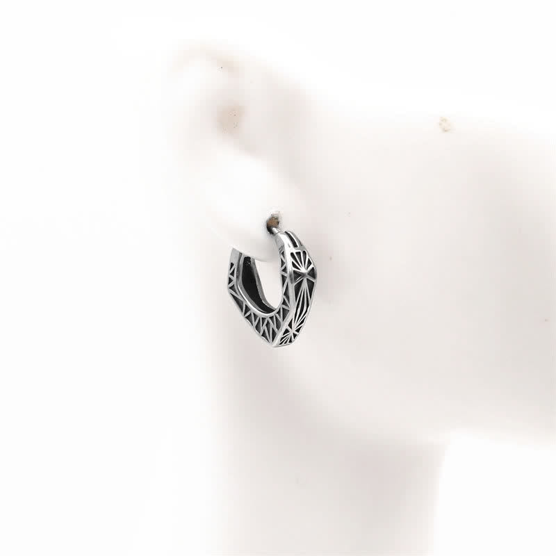 KarmaRipple's Viking Hoop Titanium Steel Balance Earrings p3