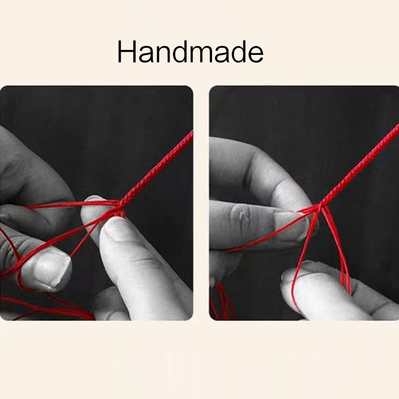 KarmaRipple's Authentic Cinnabar Jade Peace Buckle Blessing Bracelet p15