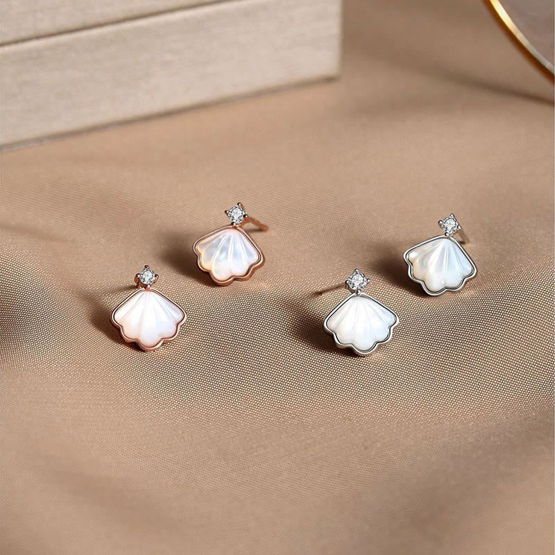 KarmaRipple's 925 Sterling Silver Tridacna Stone Shell Blessing Pendant Necklace Bracelet Earrings Jewelry Set p12