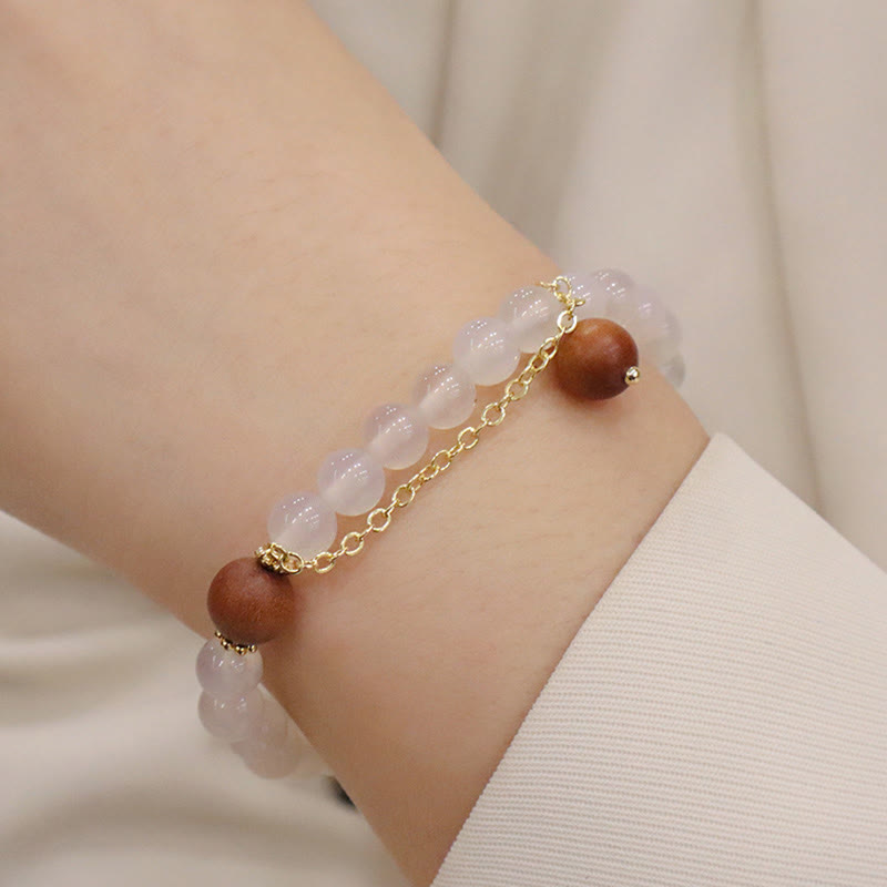 KarmaRipple's Sandalwood Cat's Eye Fu Character Talisman Protection Bracelet p11