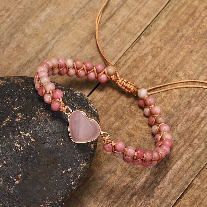 KarmaRipple's Authentic Rhodonite Love Heart Balancing Bracelet p4