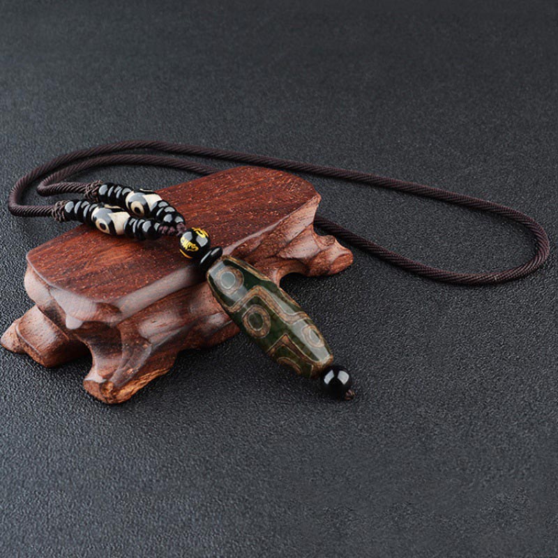 KarmaRipple's Nine-Eye Dzi Bead Wealth Protection Pendant p15