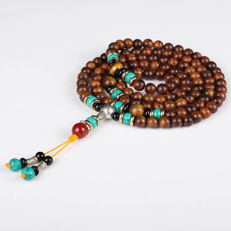 KarmaRipple's 108 Beadwork Rosewood Tiger Eye Mala Balancing Bracelet p4