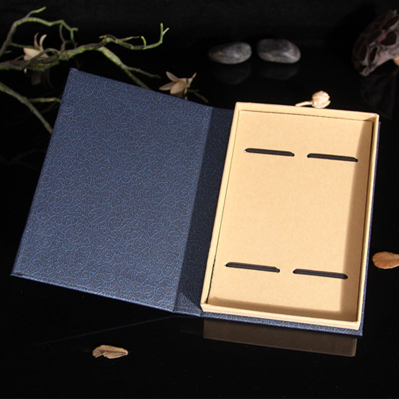 KarmaRipple's Sun Tree Ebony Wood Small Leaf Red Sandalwood Bookmarks With Gift Box p16