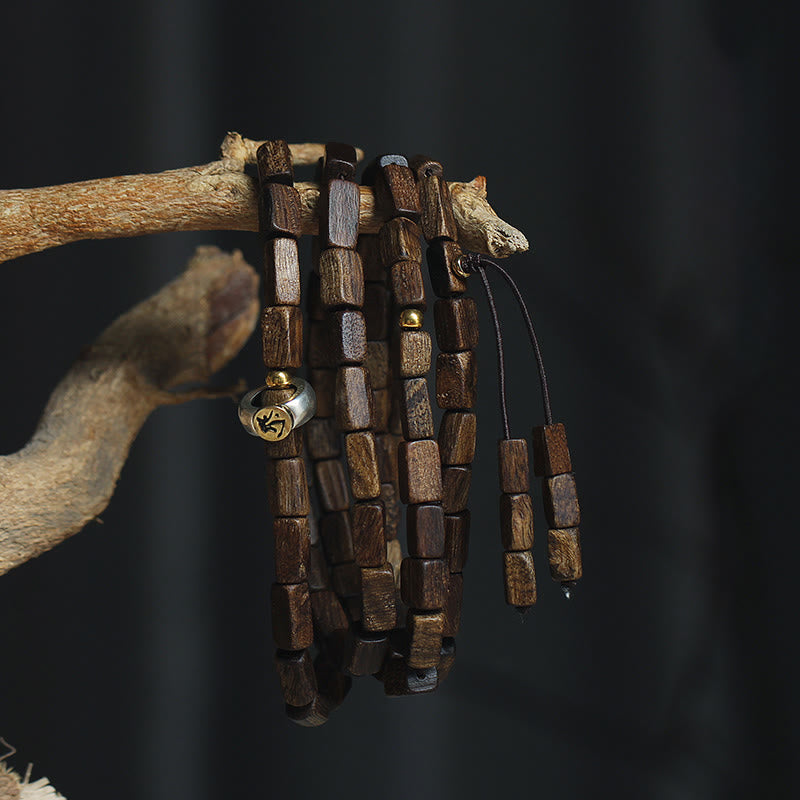 KarmaRipple's Tarakan Rare Agarwood 925 Sterling Silver Chinese Zodiac 999 Pure Gold Beadwork Ward Off Evil Spirits Bracelet p2