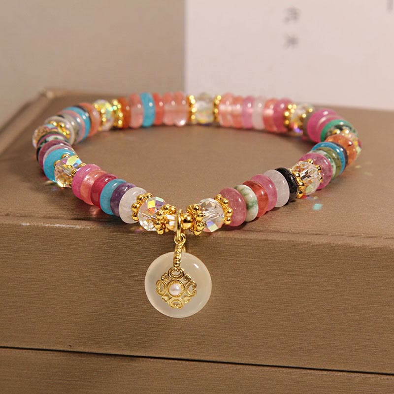 KarmaRipple's Various Gemstone Peace Buckle Auspicious Bracelet p2