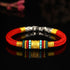 Turquoise Silver Buckle Red Rope / 18cm