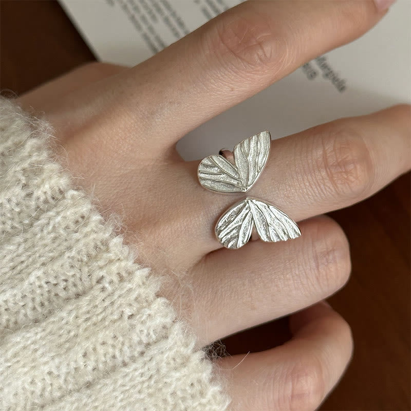 KarmaRipple's 925 Sterling Silver Butterfly Love Freedom Ring p1