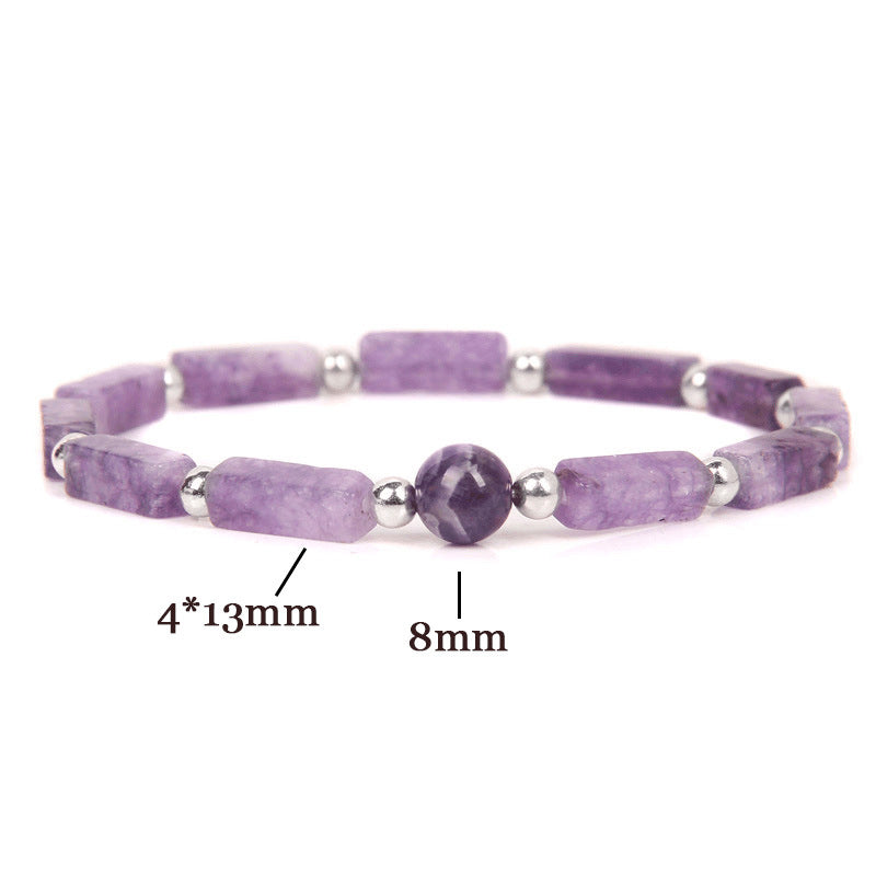 KarmaRipple's Authentic Gemstone Amethyst Tiger Eye Spiritual Balance Bracelet p13