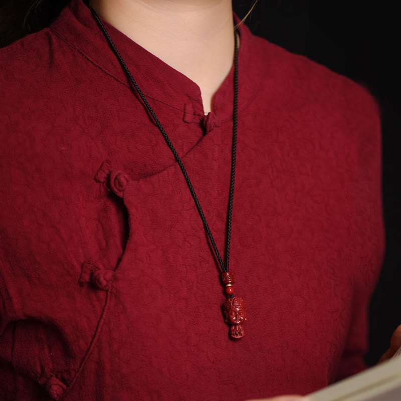 KarmaRipple's Chinese Zodiac Natal Buddha Authentic Cinnabar Amulet Keep Away Evil Spirits Pendant Necklace p18