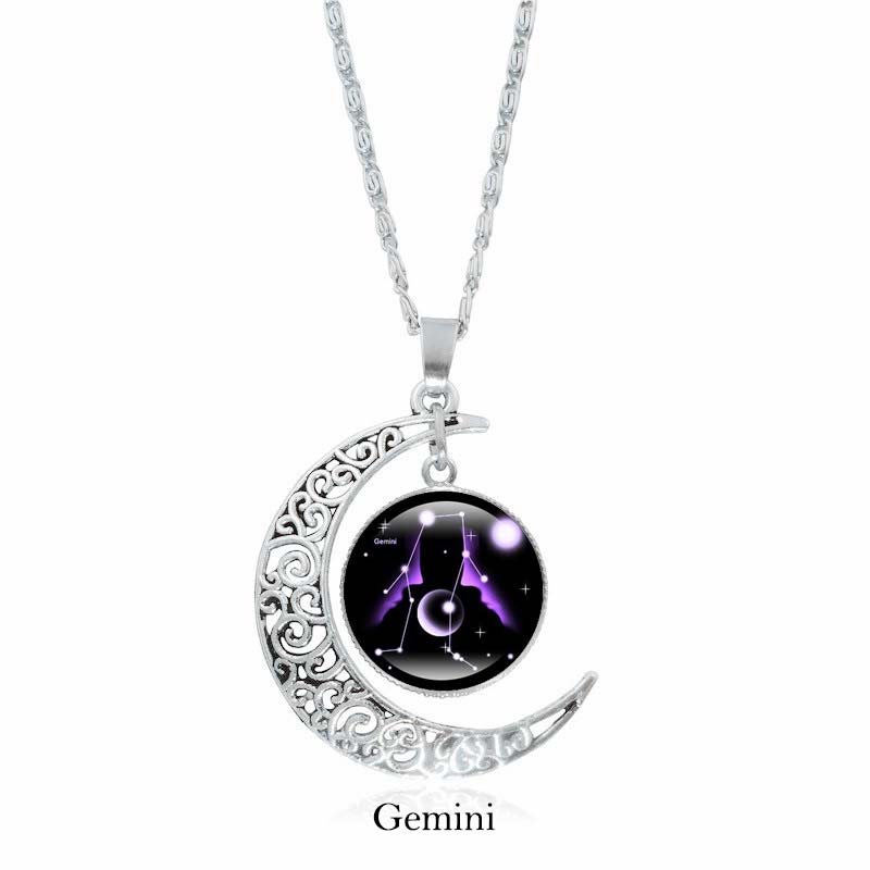 KarmaRipple's 12 Constellations of the Zodiac Moon Protection Pendant Chain Necklace p3