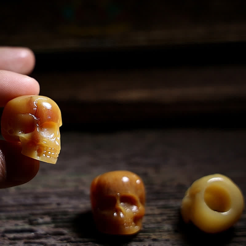 KarmaRipple's Tibetan Camel Bone Skull The Lord of the Corpse Forest Protection Pendant Necklace p10