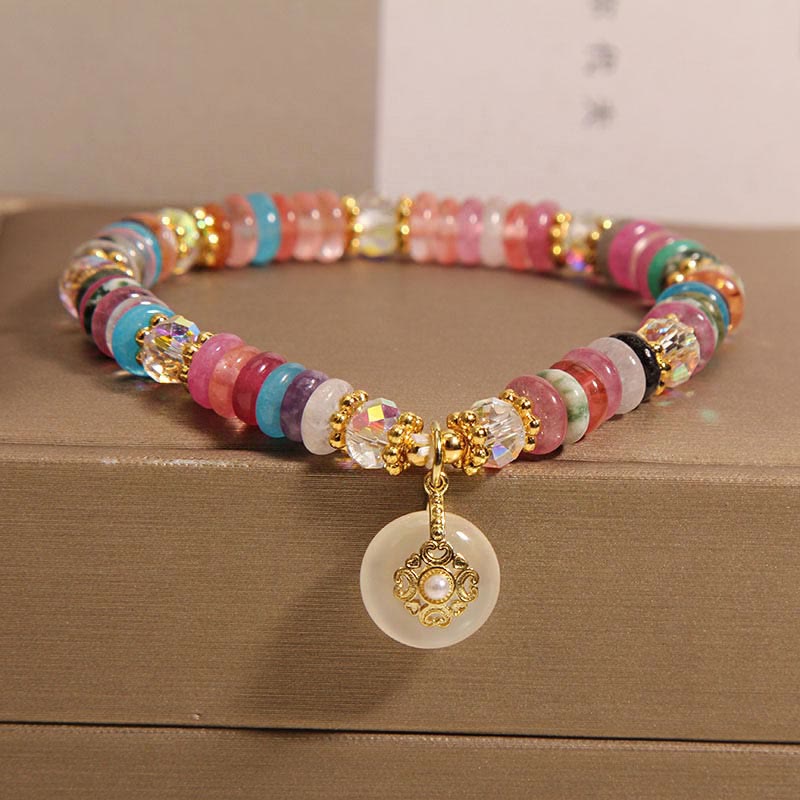 KarmaRipple's Various Gemstone Peace Buckle Auspicious Bracelet p11
