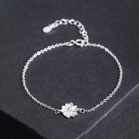 KarmaRipple's 925 Sterling Silver Cherry Blossom Blessing Chain Bracelet