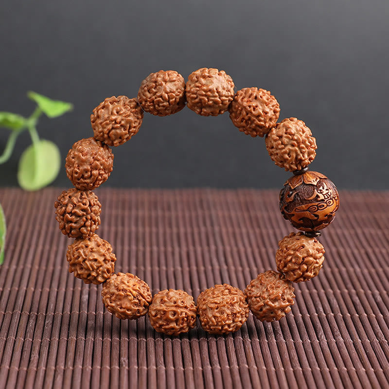 KarmaRipple's Tibet Rudraksha Bodhi Seed PiXiu Bronze Coin Wealth Fortune Bracelet p8