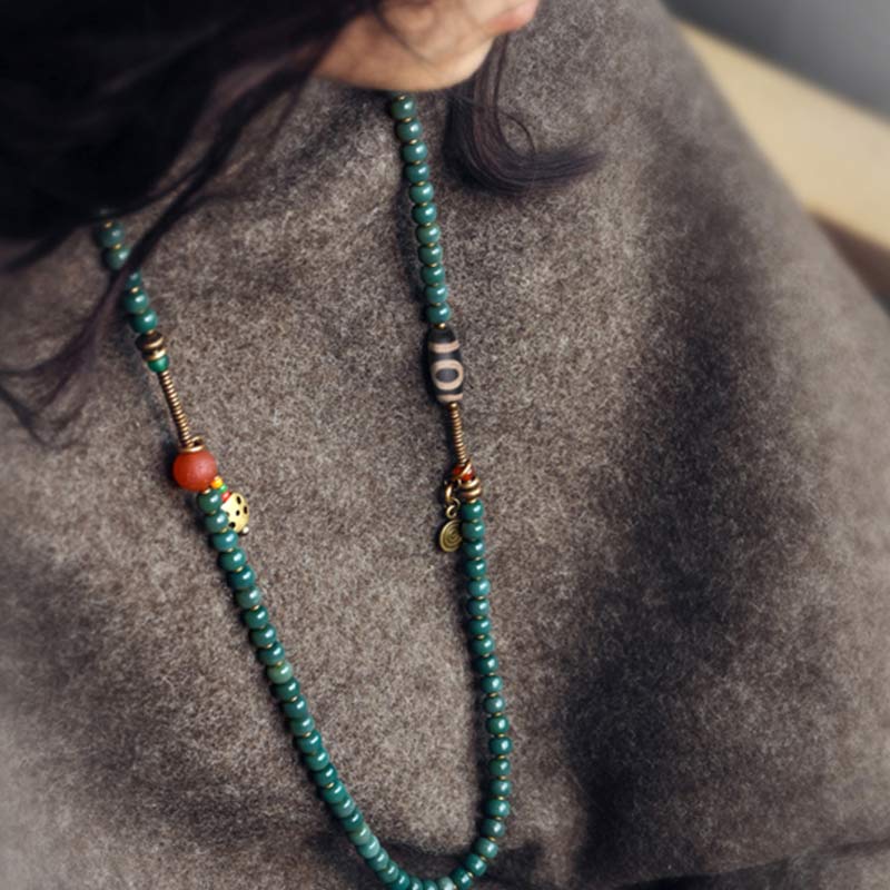 KarmaRipple's 108 Mala Beadwork Bodhi Seed Dzi Bead Wisdom Bracelet p6