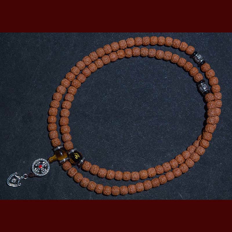 KarmaRipple's Tibet 108 Mala Beadwork Rudraksha Bodhi Seed Chinese Zodiac Natal Buddha Wealth Talisman Bracelet p6