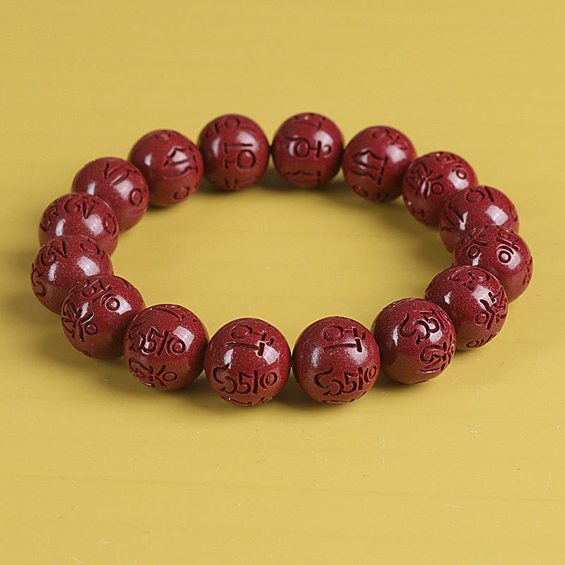 KarmaRipple's Authentic Double PiXiu Cinnabar Om Mani Padme Hum Wealth Fortune Bead Bracelet p34