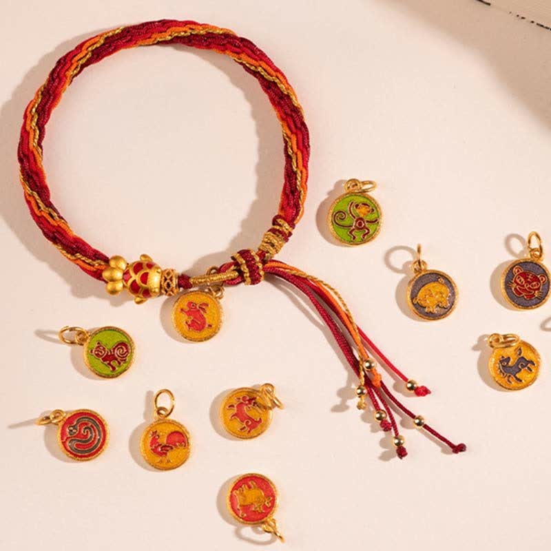 KarmaRipple's Chinese Zodiac Handmade Koi Fish String Protection Reincarnation Weave Braid Bracelet p19