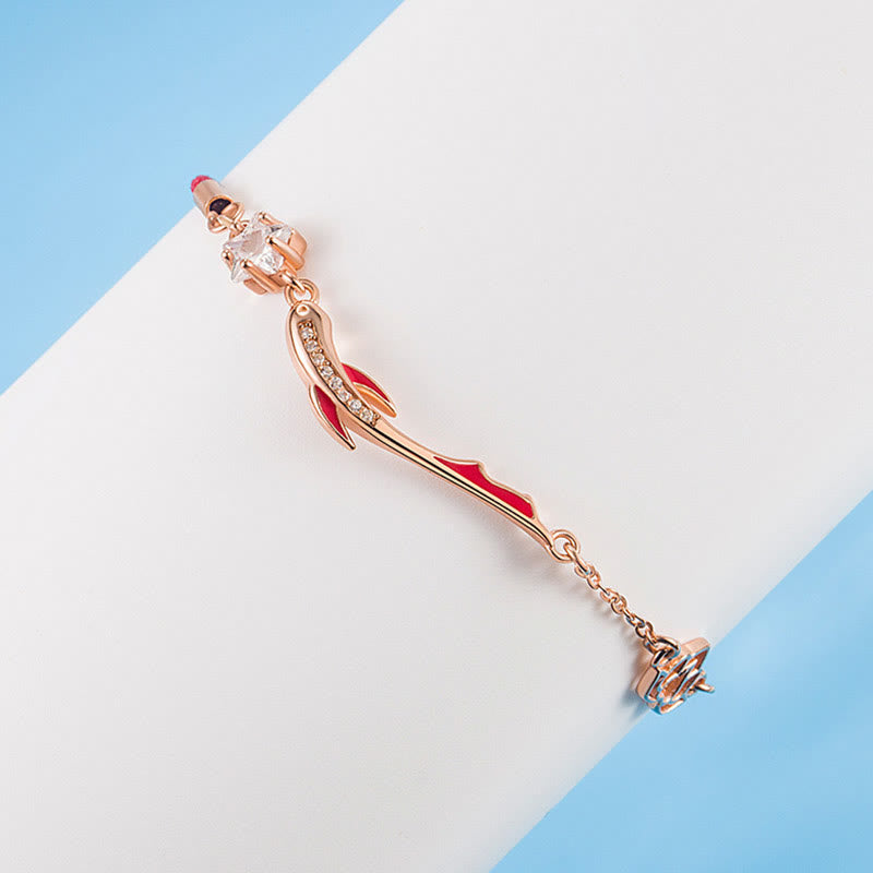 KarmaRipple's 925 Sterling Silver Fortune Koi Fish Lotus Star Woven Red String Bracelet p12