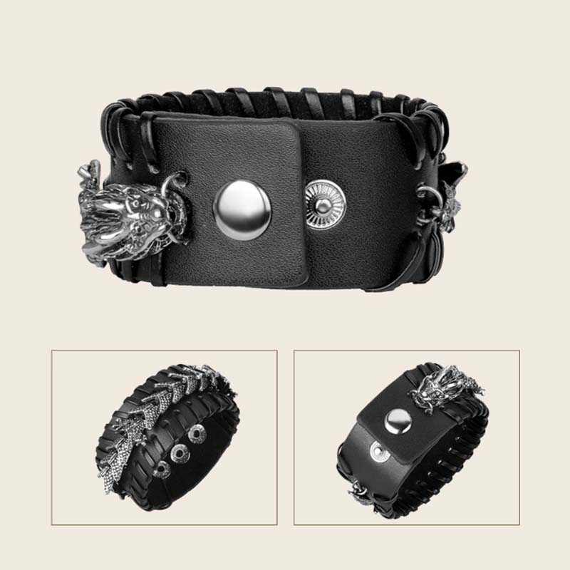 KarmaRipple's Dragon Leather Protection Weave Bracelet p12