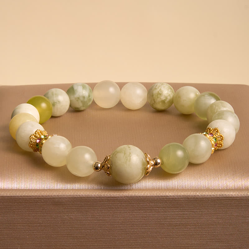 KarmaRipple's Green Grape Color Jade Abundance Bracelet p2