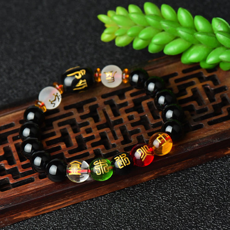 KarmaRipple's Tibetan Black Onyx Fortune Bracelet p4
