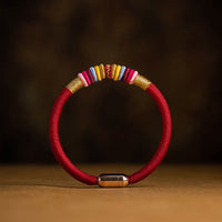 KarmaRipple's Tibetan Handmade King Kong Weave Protection Magnetic Buckle Woven Bracelet