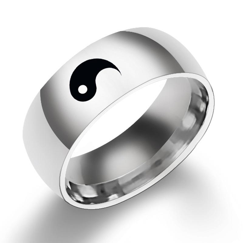 KarmaRipple's Yin Yang Balance Titanium Steel Pair Ring p21