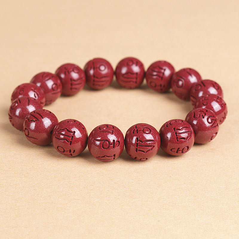 KarmaRipple's Authentic Double PiXiu Cinnabar Om Mani Padme Hum Wealth Fortune Bead Bracelet p20