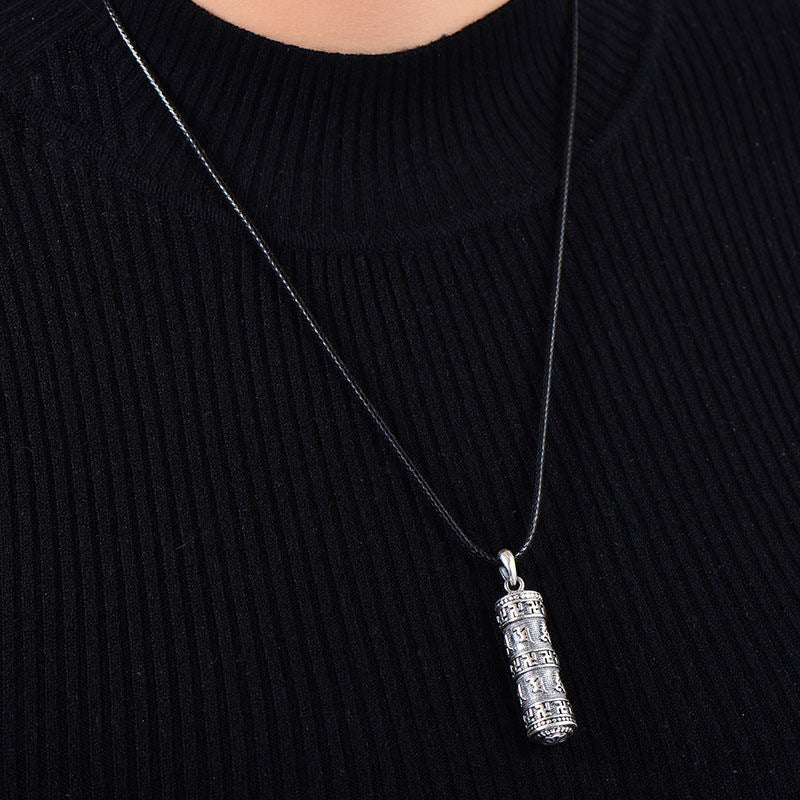 KarmaRipple's Tibetan Om Mani Padme Hum Buddha Swastika Fortune Pendant Necklace p3