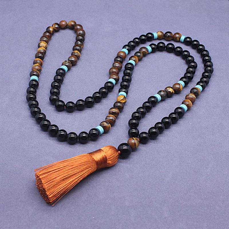 KarmaRipple's Tibetan Black Onyx Peaceful Mala Set p3