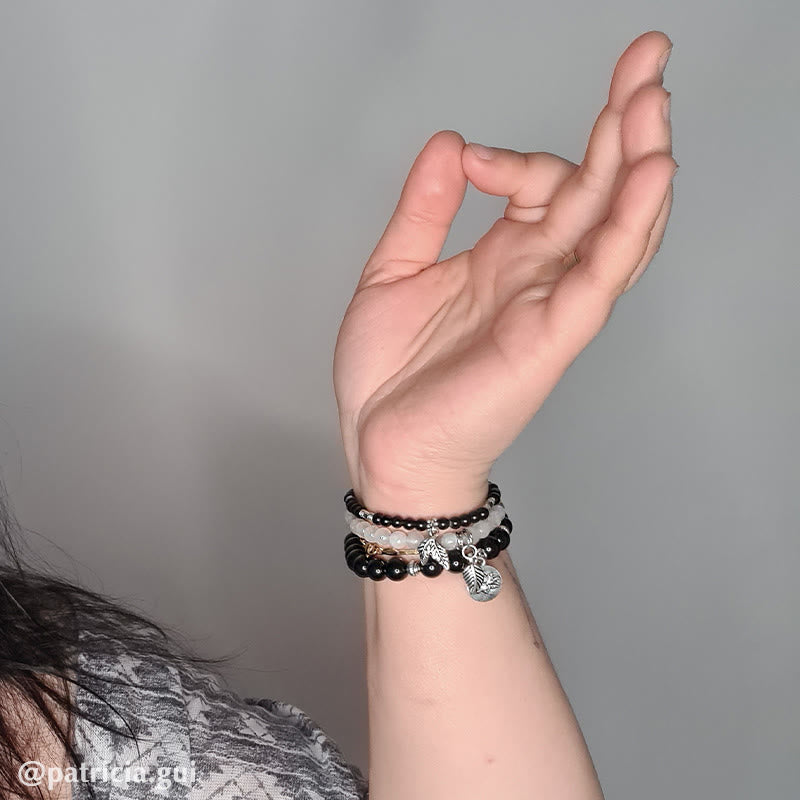 KarmaRipple's 3PCS Authentic Quartz Gemstone Beaded Balancing Energy Lotus Bracelet p16