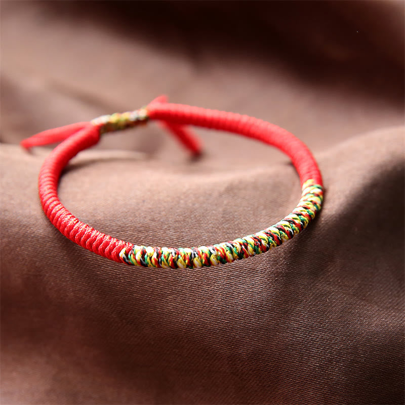 KarmaRipple's Tibetan Handmade Multicolor King Kong Weave Fortune Strength Woven Bracelet p2