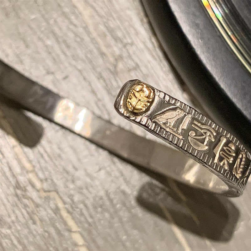 KarmaRipple's Eye Of Horus Protection Bronze Cuff Bracelet Bangle p3