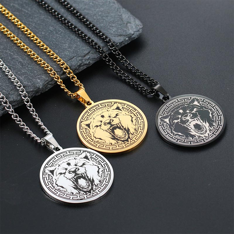 KarmaRipple's Animal Titanium Steel Chain Pendant Protection Necklace p10