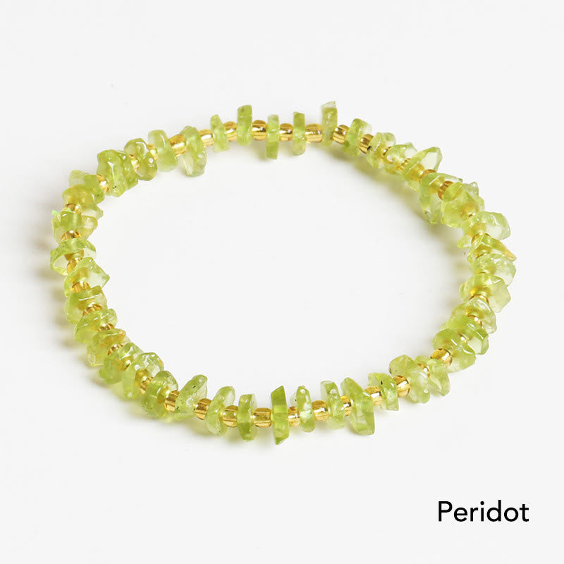 KarmaRipple's Authentic Irregular Shape Stone Gemstone Meditation Balance Bracelet p45