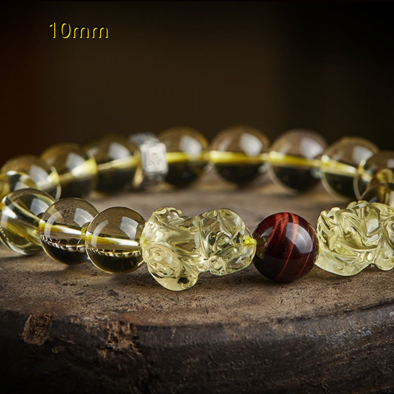 KarmaRipple's Authentic Citrine Double PiXiu Tiger Eye Prosperity Protection Bracelet p7