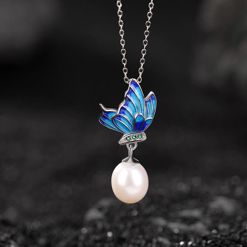 KarmaRipple's 925 Sterling Silver Pearl Butterfly Balancing Pendant Necklace Earrings Ring p5