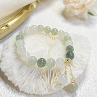 KarmaRipple's Authentic Gradient Jade Abundance Fortune Bead Talisman Bracelet