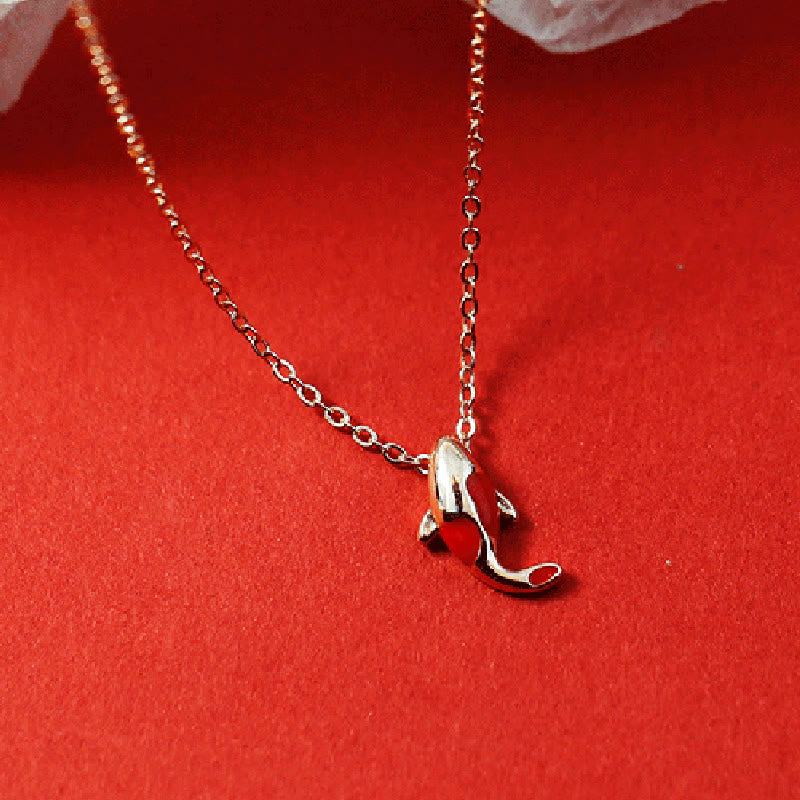 KarmaRipple's Bronze Koi Fish Wealth Pendant Necklace Red Rope Bracelet Earrings Set p13