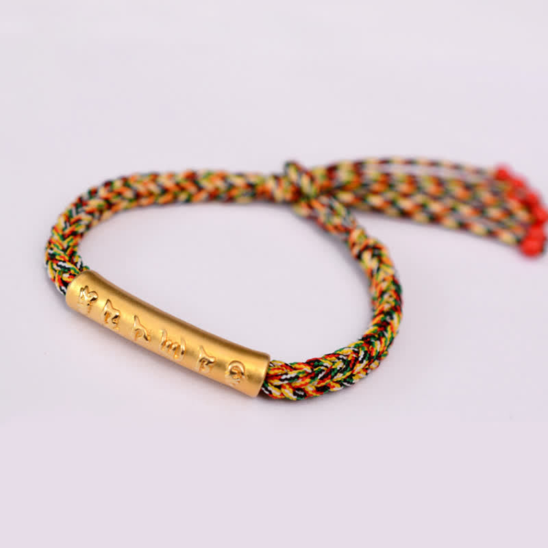 KarmaRipple's 999 Sterling Silver Om Mani Padme Hum Protection Strength String Bracelet p8