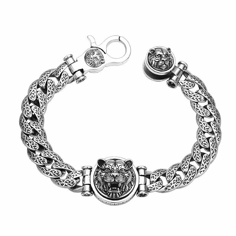 KarmaRipple's Tiger Tang Dynasty Flower Design Engraved Fortune Energy Bracelet p6