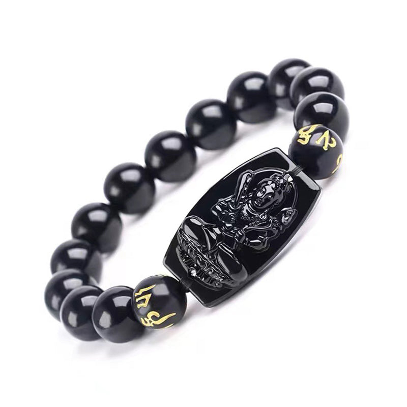 KarmaRipple's Chinese Zodiac Obsidian Protection Bracelet p2
