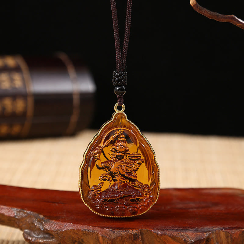 KarmaRipple's Tibetan Buddha Liuli Gemstone Serenity Pendant Necklace p17
