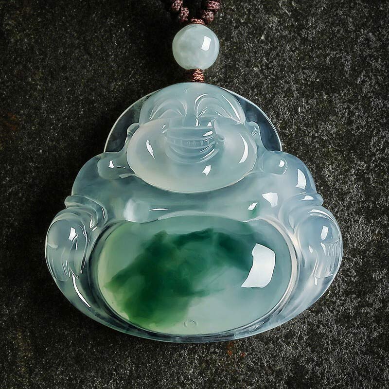 KarmaRipple's Cyan Jade Fortune Pendant Necklace p11