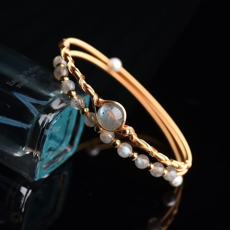 KarmaRipple's Moonstone Balancing Love Bracelet Bangle p2